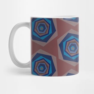 Hexagons Geometric Pattern Vintage Mug
